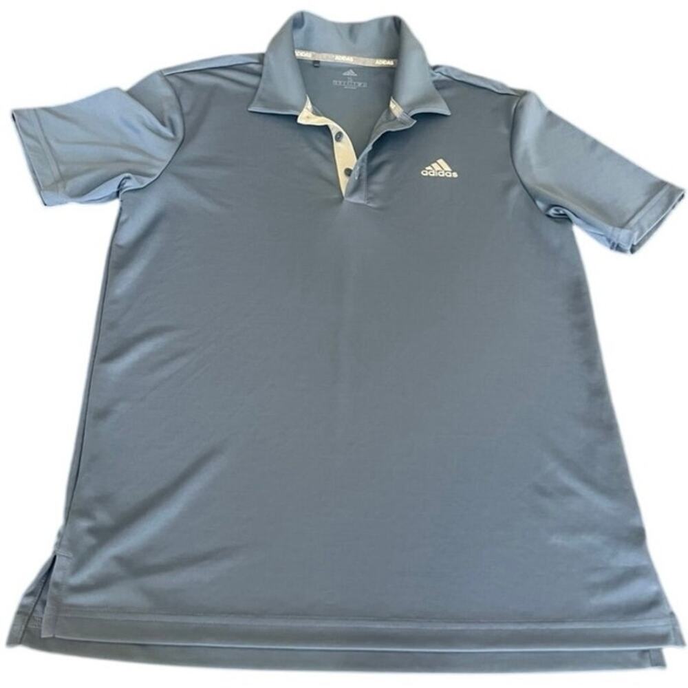 Adidas Men’s Blue/ Gray Performance Polo Shirt Small Regular Fit Golf